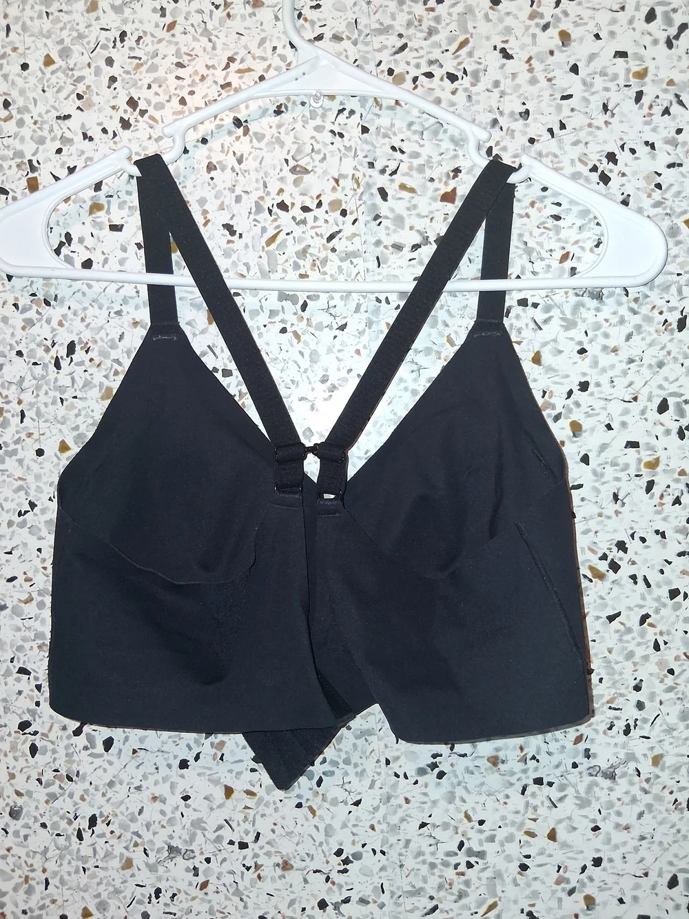 Members Mark Adjustable Bralette Size Large Black Padded Wireless